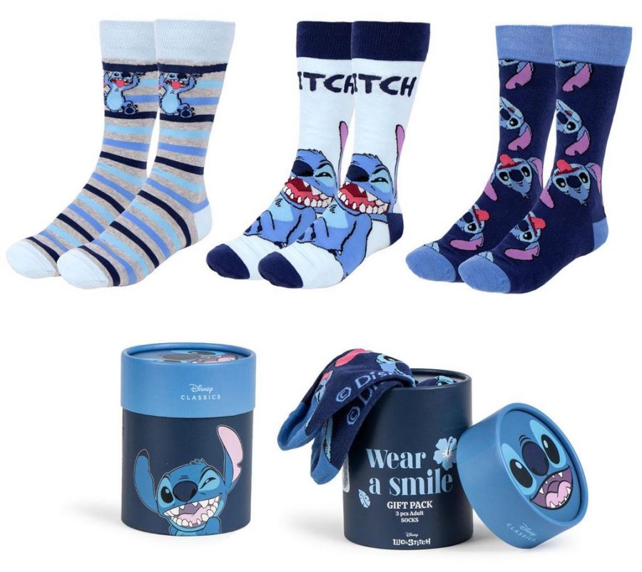 Ponožky Pánské - Set 3 Párů - Disney - vel.LILO & STITCH|VELIKOST EU 36-43 - Lilo & Stitch