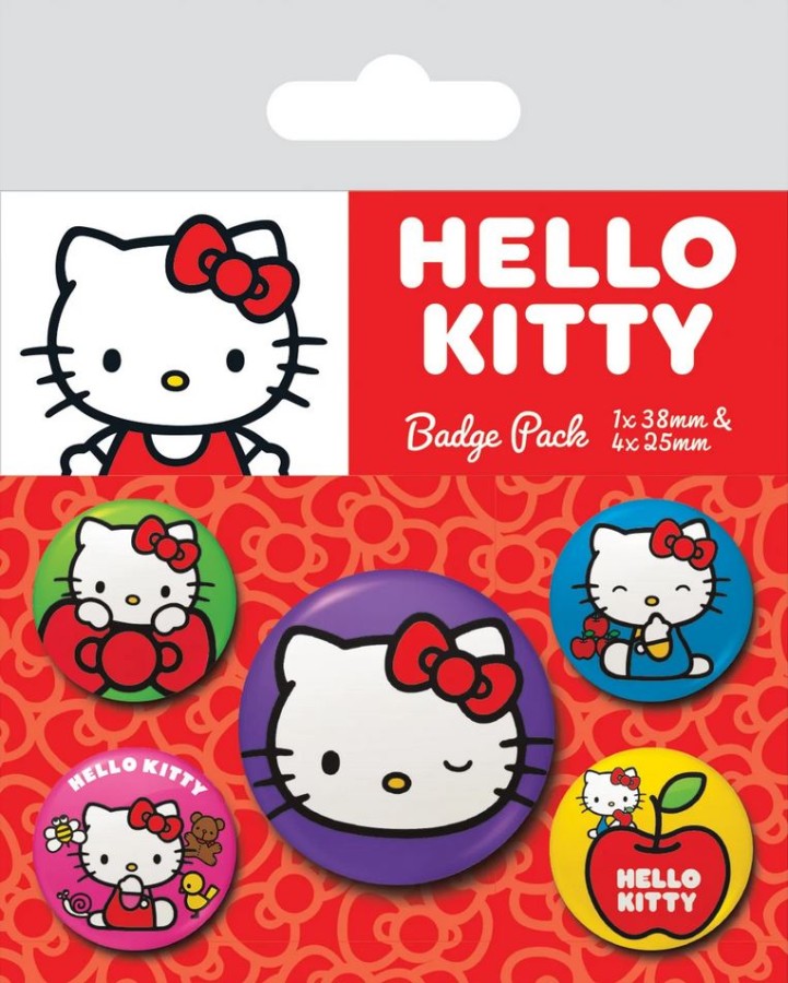 Placka - Odznaky - Set 5 Kusů - 25 mm|38 mm Placka - Odznaky - Set 5 Kusů - 25 mm|38 mm - Hello Kitty Pro Dospělé