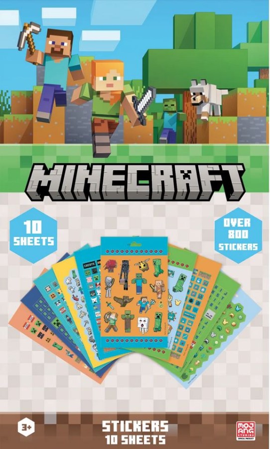 Nálepky Set - 10 Listů - Minecraft