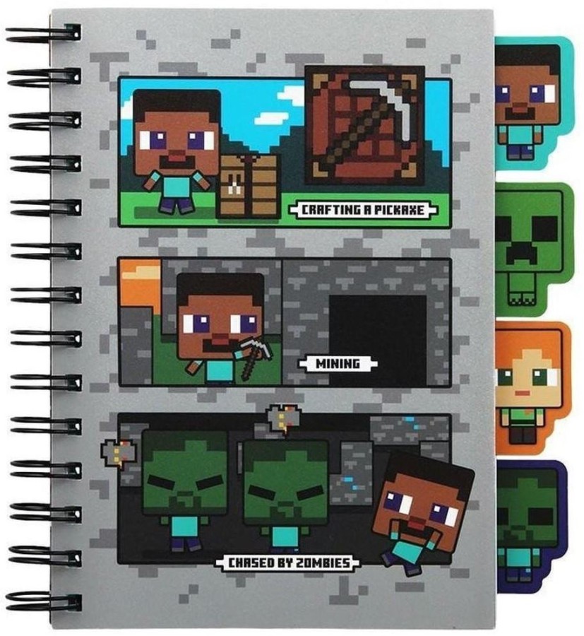 Blok - Zápisník A5 - Kroužková Vazba - Minecraft
