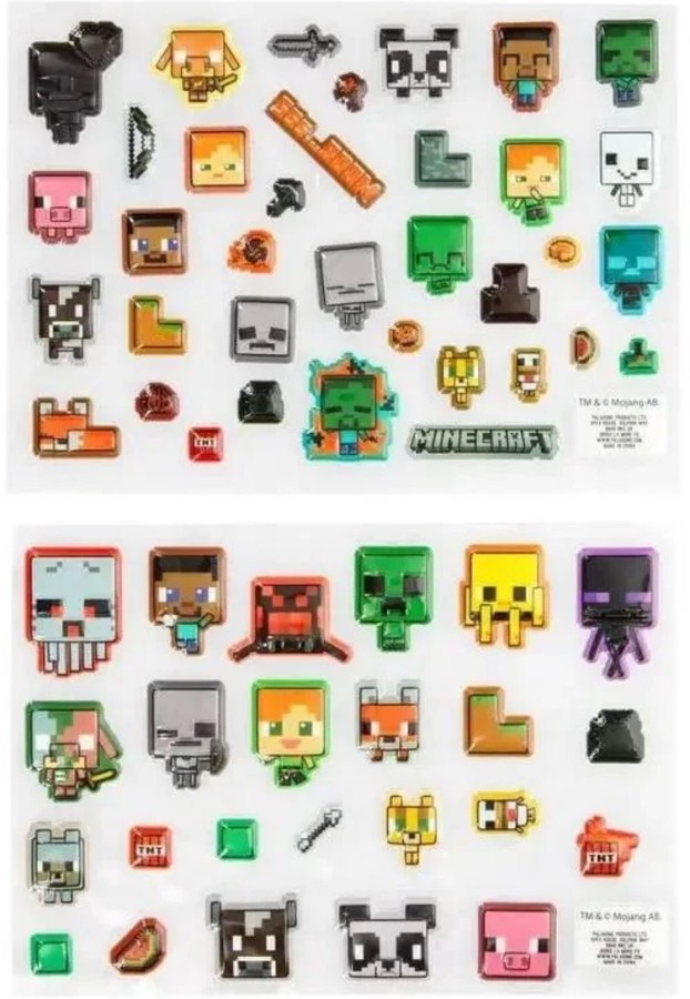 Samolepky 3d - 60 Kusů - Minecraft Samolepky 3d - 60 Kusů - Minecraft - Minecraft