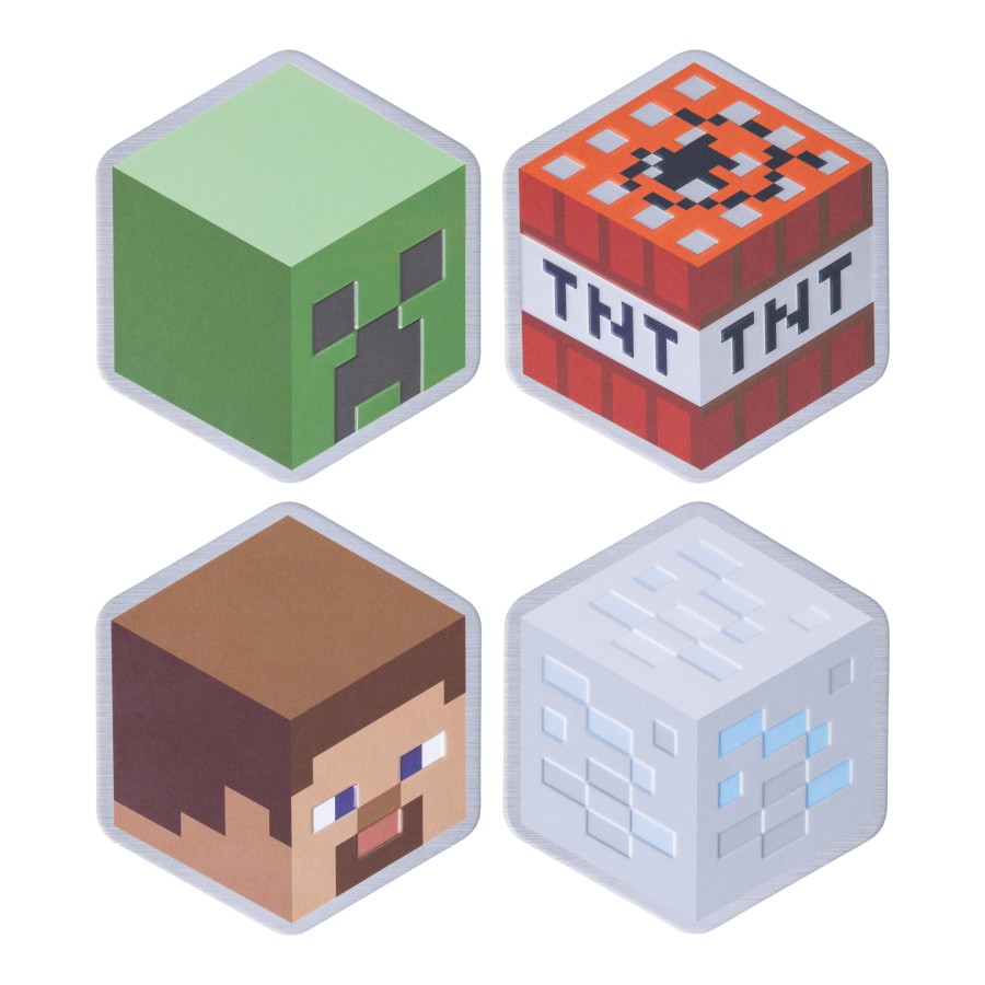 Tácky Pod Sklenice - Balení 4 Kusů - Minecraft