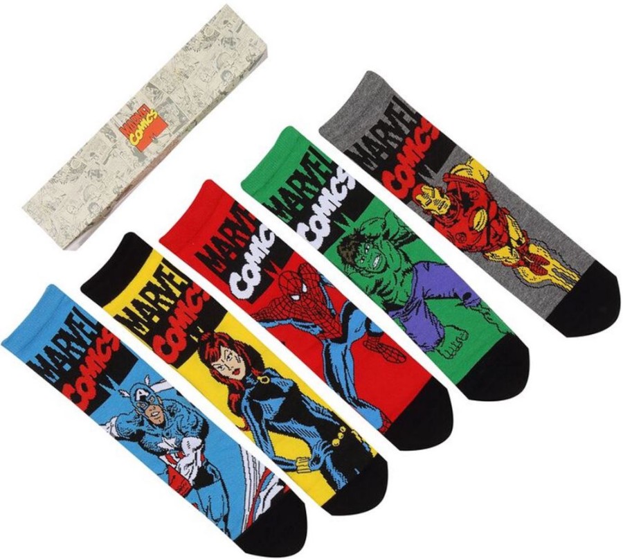 Ponožky Pánské - Set 5 Párů - 36-39 EU Ponožky Pánské - Set 5 Párů - 36-39 EU - Avengers