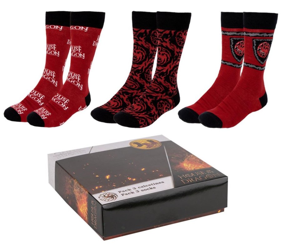 Ponožky Pánské - Set 3 Párů - vel.HOUSE OF DRAGON|VELIKOST EU 40-46 Ponožky Pánské - Set 3 Párů - vel.HOUSE OF DRAGON|VELIKOST EU 40-46 - House Of Dragon
