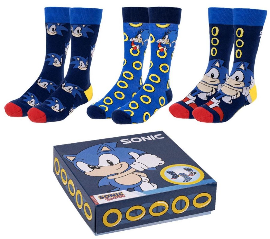 Ponožky Dámské - Set 3 Párů - Sonic - vel.THE HEDGEHOG|VELIKOST EU 36-43 Ponožky Dámské - Set 3 Párů - Sonic - vel.THE HEDGEHOG|VELIKOST EU 36-43 - Sonic