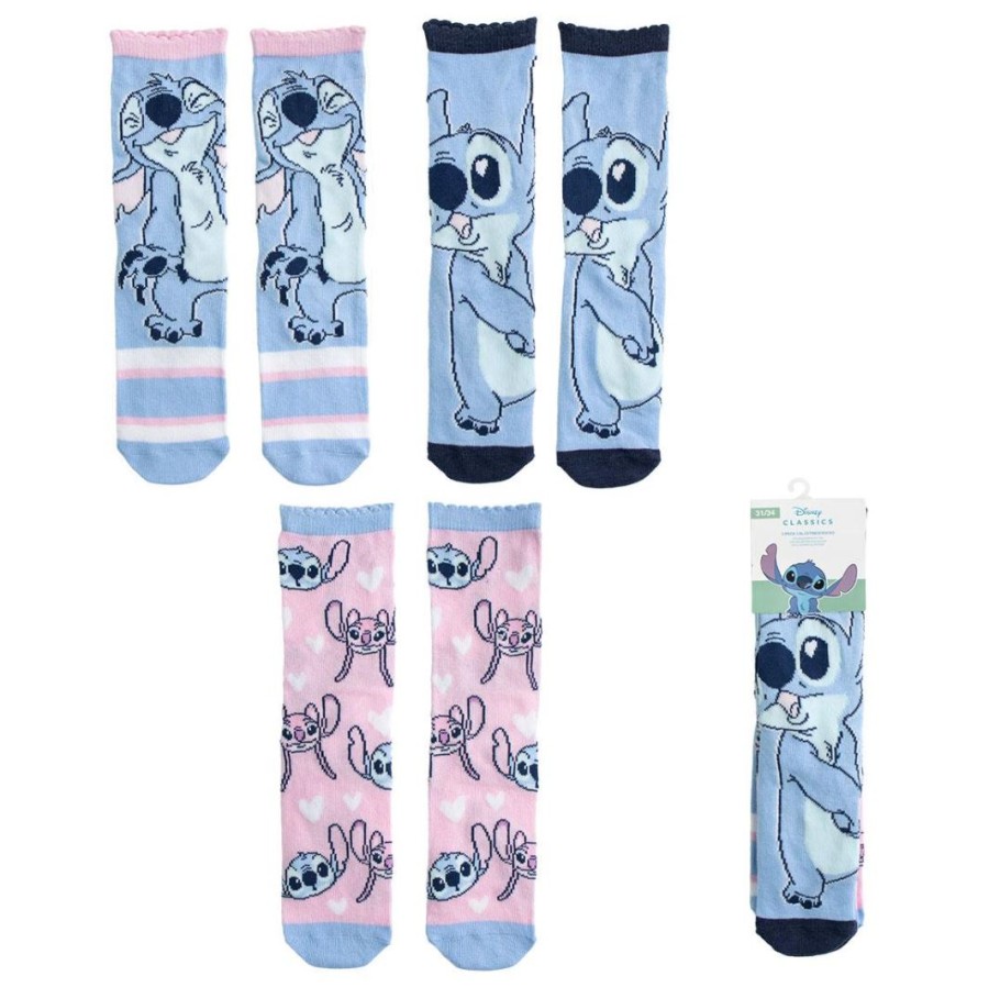 Ponožky Dětské - Set 3 Párů - Disney - vel.LILO & STITCH|VELIKOST EU 31-34 - Diseny