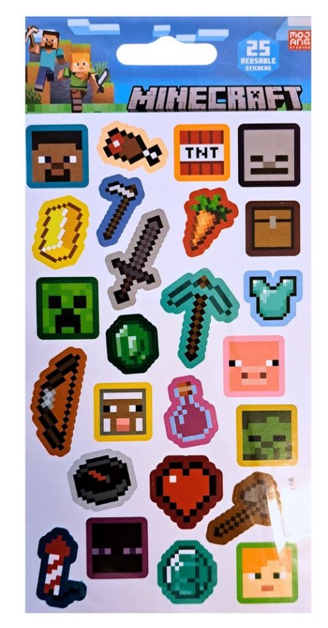 Samolepky - Pěnové - 25 Kusů - Minecraft Samolepky - Pěnové - 25 Kusů - Minecraft - Minecraft