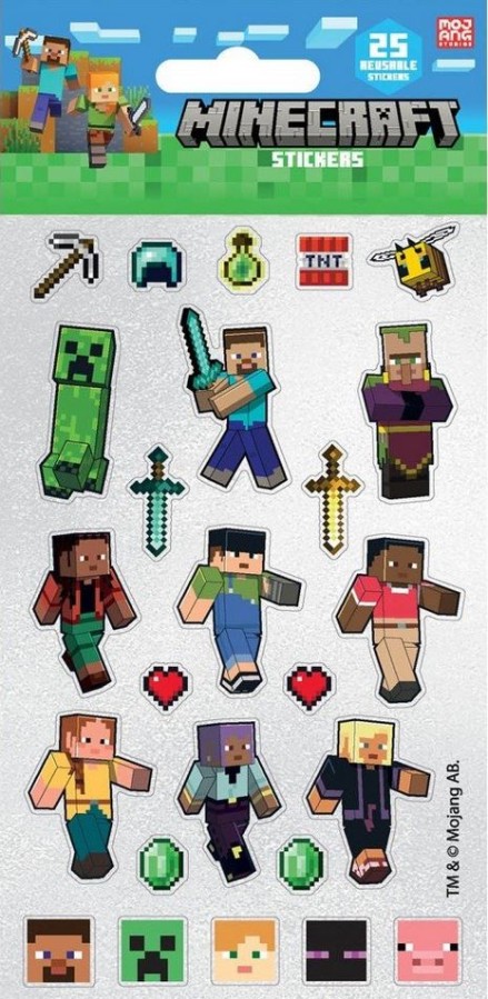 Samolepky - Třpytivé - Minecraft