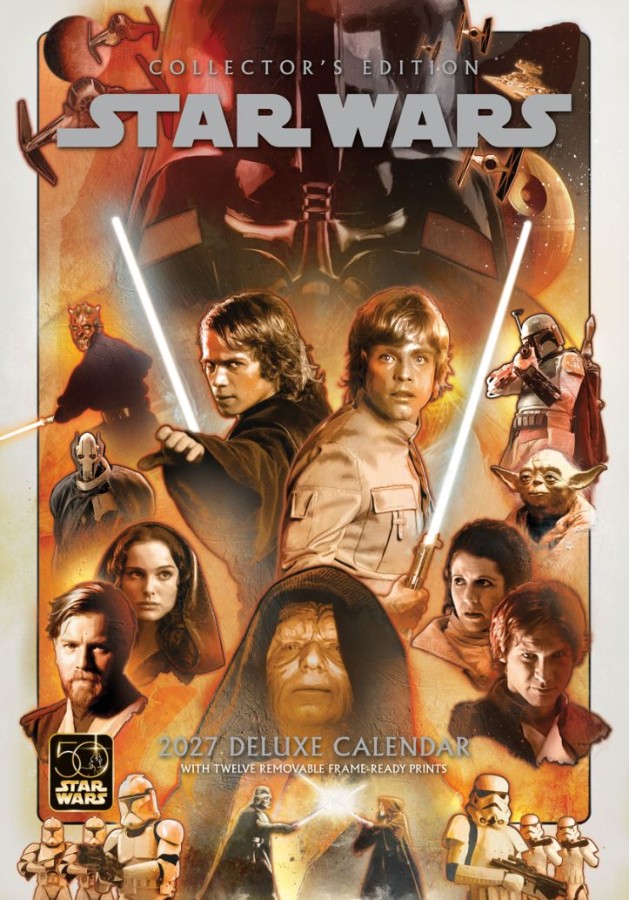 Kalendář 2027 Deluxe - Film - 29,7 x 42 cm A3 - Star Wars Hvězdné Války