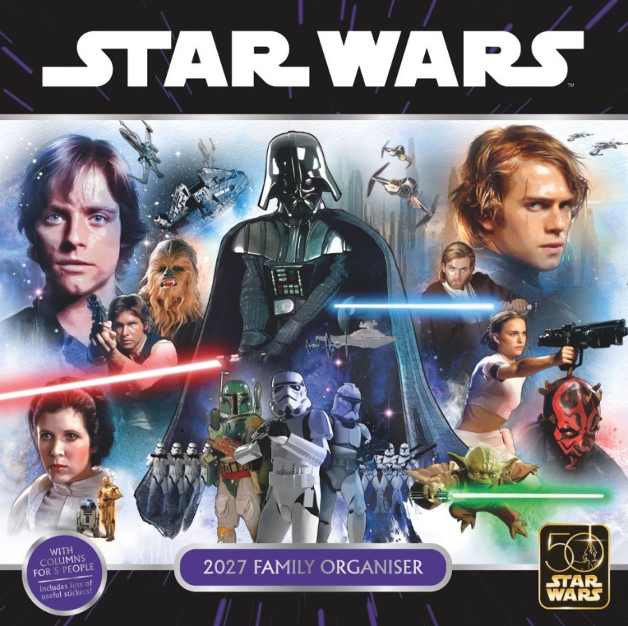 Kalendář 2027 Plánovací - Film - 30,5 x 30,5|61 cm - Star Wars Hvězdné Války