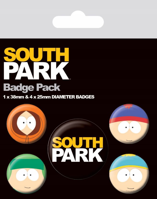 Placky - Odznaky - Set 5 Kusů - South Park