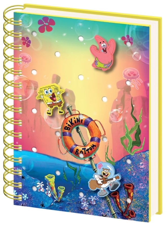 Blok - Zápisník A5 - Kroužková Vazba - Spongebob