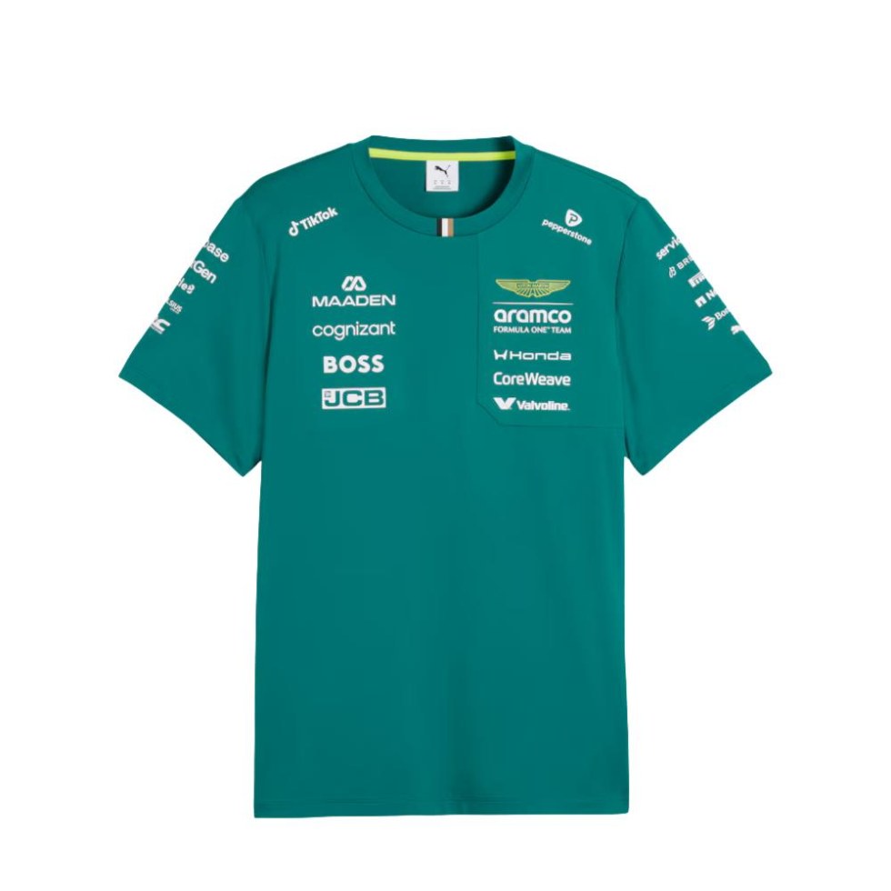 Aston Martin F1 2026 týmové pánské tričko zelené - Aston Martin