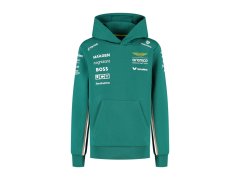 Aston Martin dětská mikina s kapucí official Teamline Replica green F1 Team 2025