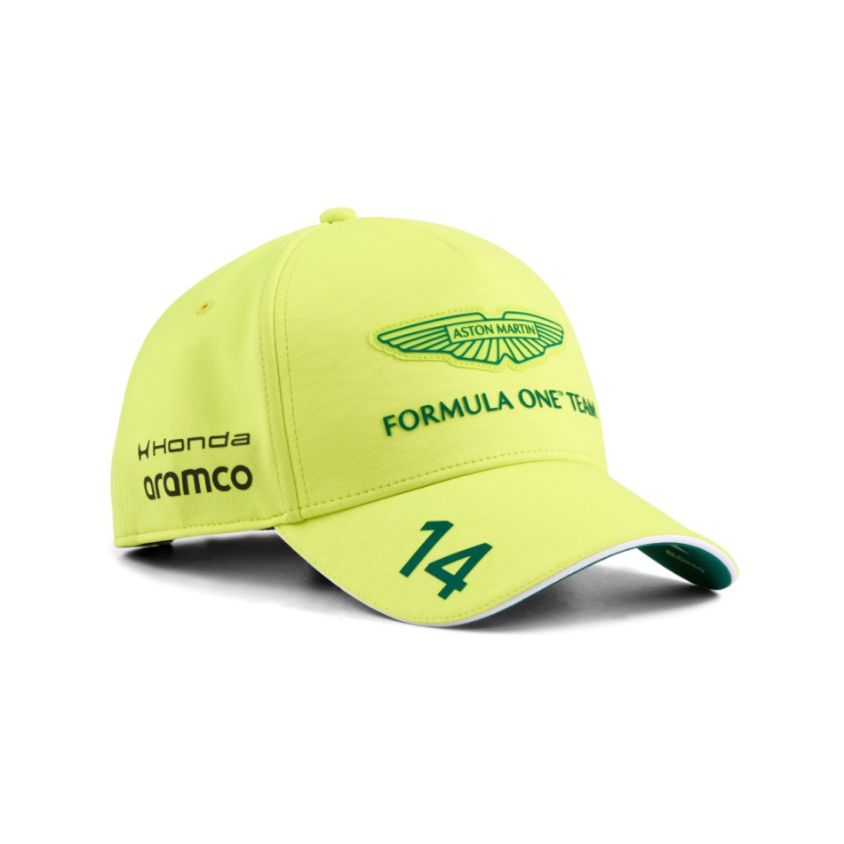 Aston Martin čepice baseballová kšiltovka Fernando Alonso #14 yellow official Teamline Replica F1 Team 2026 - Aston Martin kšiltovky, čepice, rukavice