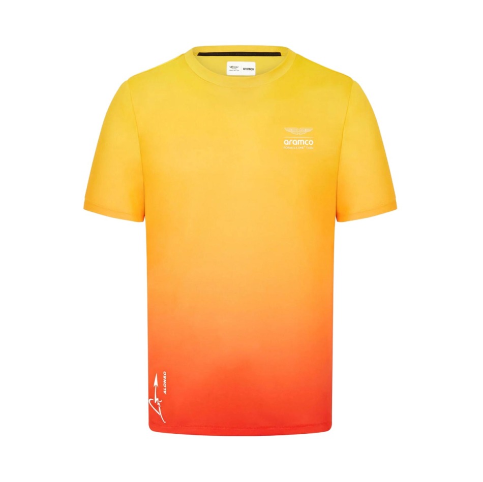 Aston Martin pánské tričko Barcelona Graphic Fernando Alonso F1 Team 2024 - Aston Martin trička, polo trička, košile