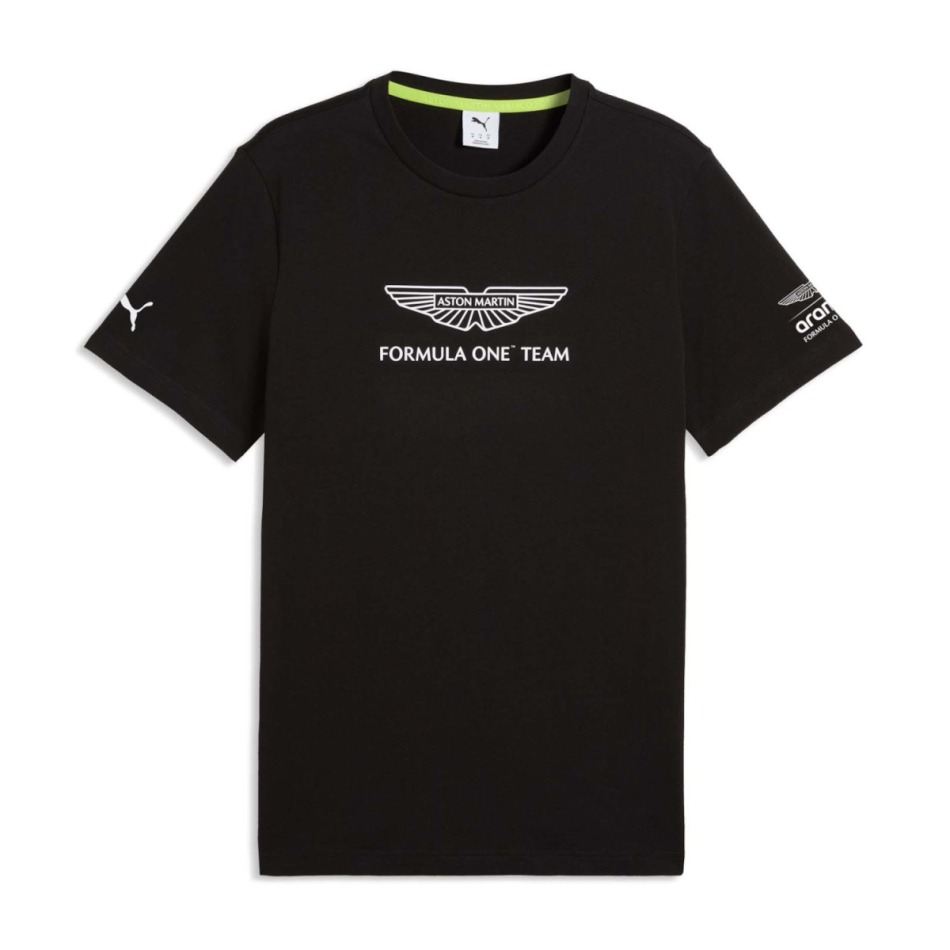 Aston Martin pánské tričko black Large Logo F1 Team 2026 - Aston Martin trička, polo trička, košile