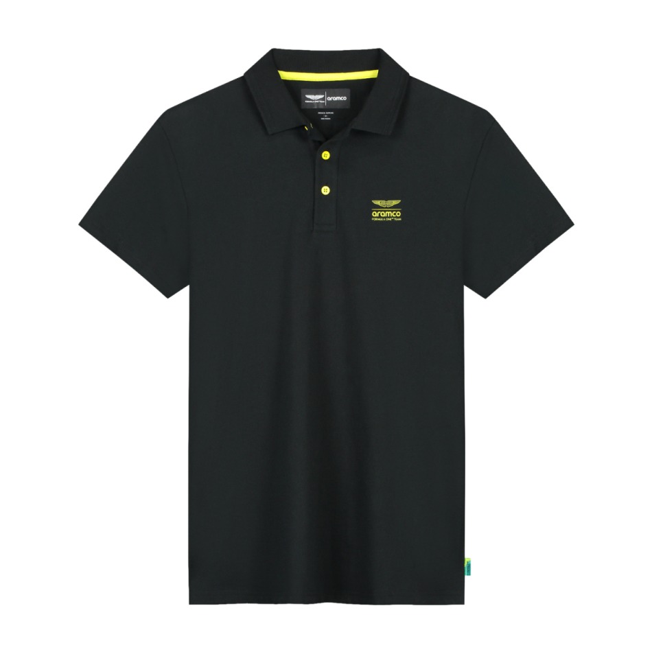 Aston Martin pánské polo tričko Seasonal black F1 Team 2026 - Aston Martin trička, polo trička, košile