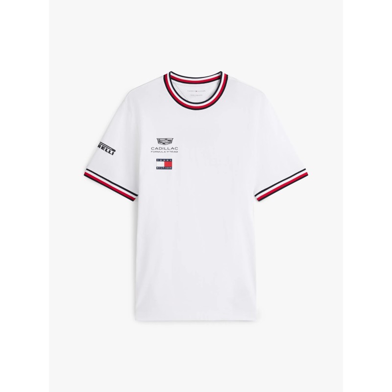 Cadillac F1 Team Cadillac F1 2026 x Tommy Hilfiger pánské týmové tričko - bílé - Cadillac F1 Team Trička