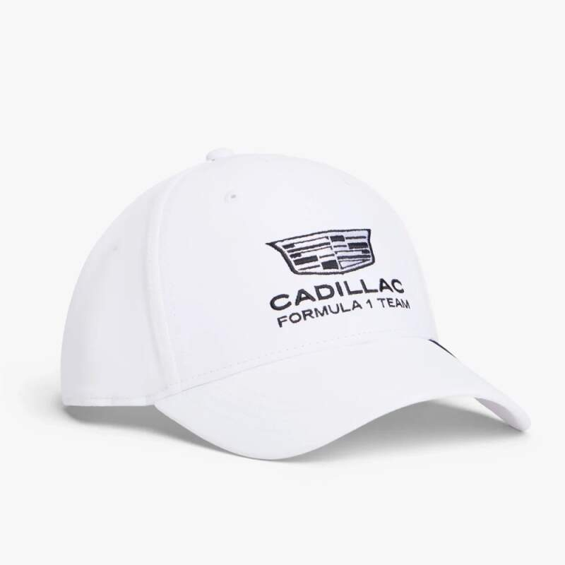 Cadillac F1 čepice baseballová kšiltovka official Teamline Replica white F1 Team 2026 - Cadillac kšiltovky, čepice, rukavice