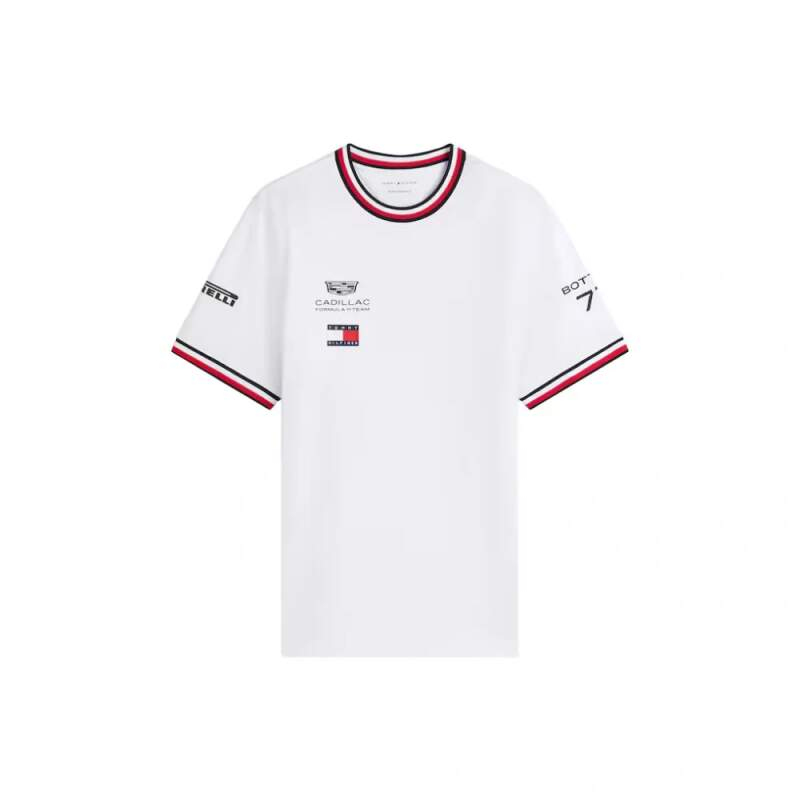 Cadillac F1 pánské tričko Valtteri Bottas #77 official Teamline Replica white F1 Team 2026 - Cadillac trička, polo trička, košile