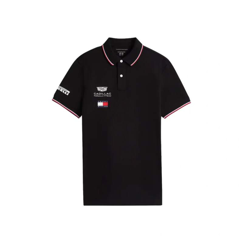 Cadillac F1 pánské polo tričko official Teamline Replica black F1 Team 2026 - Cadillac trička, polo trička, košile