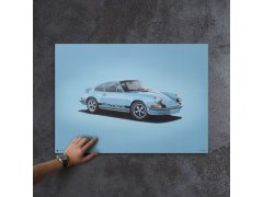 Porsche 911 RS - Blue - Colors of Speed Poster 4