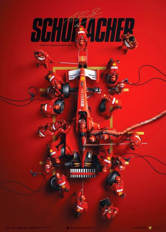 Poster - Ferrari F1-2000 - Michael Schumacher - Pit Stop | Collectors Edition 1 - Další zboží F1 Collector´s Edition