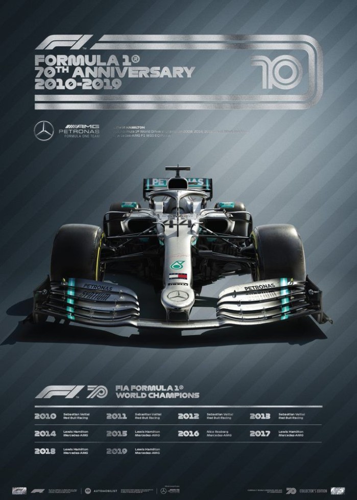 Poster - FORMULA 1® DECADES - 2010s Mercedes-AMG Petronas F1 Team | Collectors Edition - Další zboží F1 Collector´s Edition