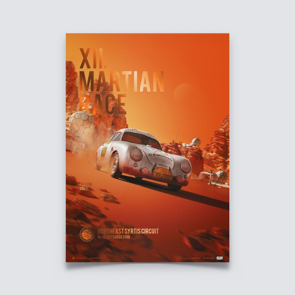 Automobilist Posters | Porsche 356 SL - Future - XII. Martian Race - 2096 | Collector´s Edition - Další zboží F1 Collector´s Edition