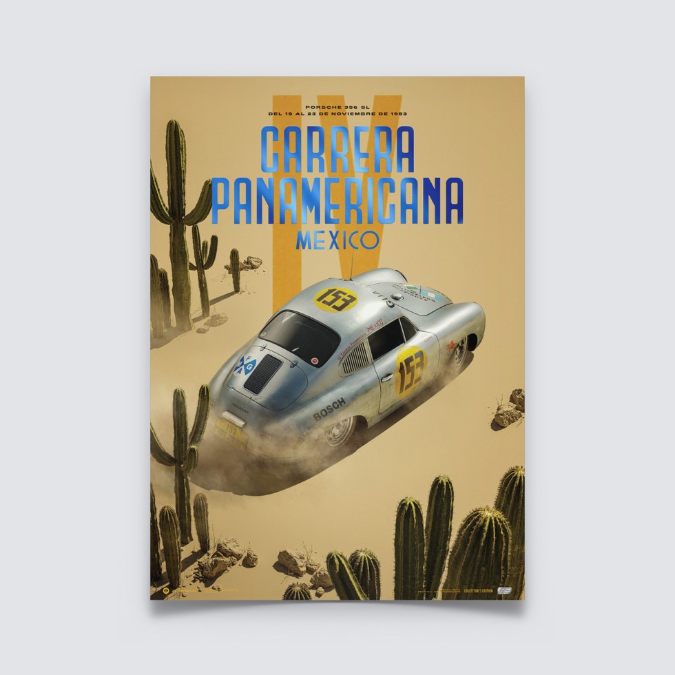 Automobilist Posters | Porsche 356 SL - Past - Carrera PanAmericana - 1953 | Collector´s Edition - Další zboží F1 Collector´s Edition