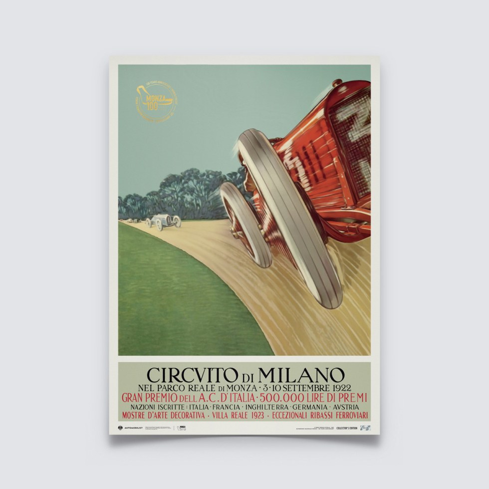 Automobilist Posters | Monza Circuit - 100 Years Anniversary - 1922 | Collector´s Edition - Další zboží F1 Collector´s Edition