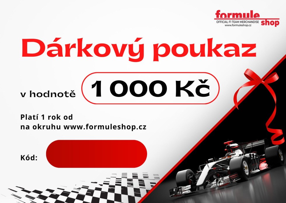 Dárkový poukaz 1000 Kč - Další zboží F1 Dárkový poukaz F1