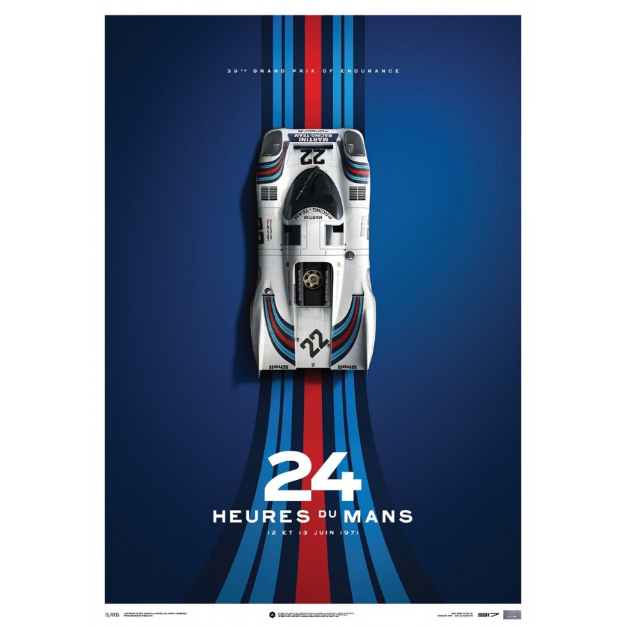 PORSCHE 917 - MARTINI - LIMITED EDITION POSTER - Další zboží F1 Ostatní