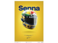 Poster - McLaren MP4/4 - Ayrton Senna - Helmet - San Marino GP - 1988 - Poster