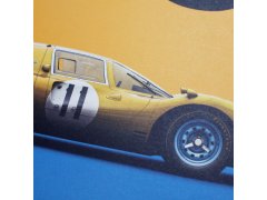 Automobilist Posters | Ferrari 412P - Spa-Francorchamps - 1967 - Yellow | Limited Edition 4