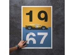 Automobilist Posters | Ferrari 412P - Spa-Francorchamps - 1967 - Yellow | Limited Edition 5