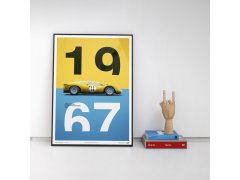 Automobilist Posters | Ferrari 412P - Spa-Francorchamps - 1967 - Yellow | Limited Edition 7