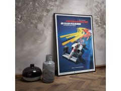 Automobilist Posters | McLaren MP4/4 - Ayrton Senna - San Marino GP - 1988 - Blue | Unlimited Edition 6