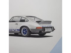 Automobilist Posters | Porsche 911 RS - 1973 - White, Limited Edition of 911, 50 x 70 cm 4