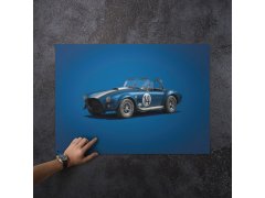 Automobilist Posters | Shelby-Ford AC Cobra Mk III - Colours of Speed - 1965 - Blue | Unlimited Edition 5
