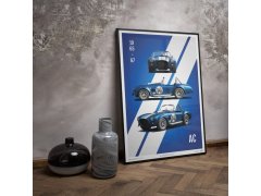 Automobilist Posters | Shelby-Ford AC Cobra Mk III - 1965 - Blue | Limited Edition 6