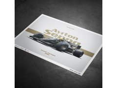 Automobilist Posters | Lotus 97T - Ayrton Senna - Tribute - Estoril - 1985 - Horizontal | Limited Edition 5