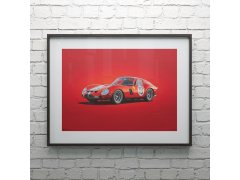 Automobilist Posters | Ferrari 250 GTO - Colours of Speed - 24 Hours of Le Mans - 1962 - Red | Unlimited Edition 2
