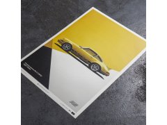 Automobilist Posters | Porsche 911 RS - 1973 - Yellow, Mini Edition, 21 x 30 cm 3