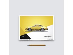 Automobilist Posters | Porsche 911 RS - 1973 - Yellow, Mini Edition, 21 x 30 cm