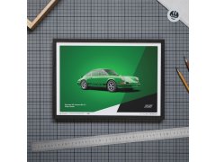 Automobilist Posters | Porsche 911 RS - 1973 - Green, Classic Edition, 40 x 50 cm 9