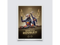 Automobilist Posters | Oracle Red Bull Racing - Make It A Double - Max Verstappen - 2022 F1® World Drivers´ Champion, Limited Edition of 2022, 50 x 70 cm