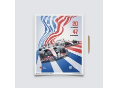 Automobilist Posters | Haas F1 Team - United States Grand Prix - 2022, Classic Edition, 40 x 50 cm