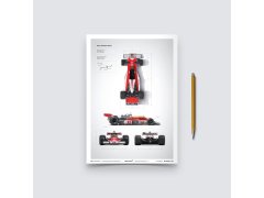Automobilist Posters | McLaren M23 - James Hunt - Blueprint - Japanese GP - 1976, Mini Edition, 21 x 30 cm